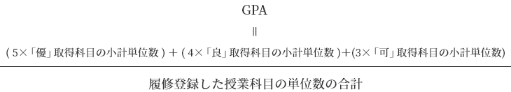 GPA計算式