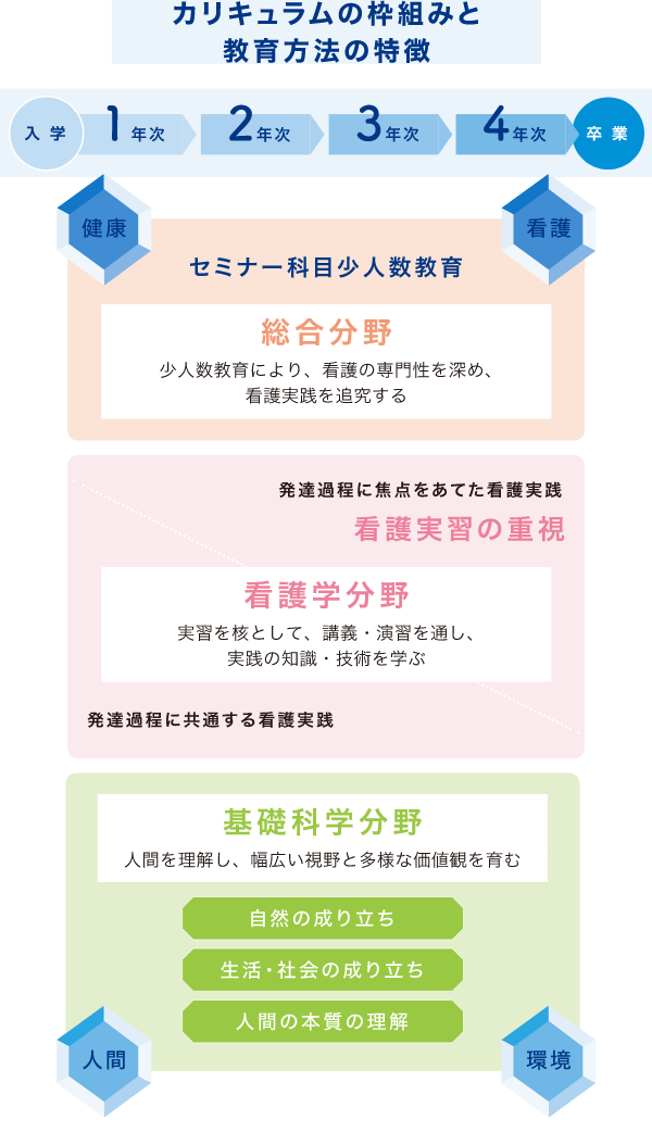 カリキュラムの枠組みと教育方法の特徴