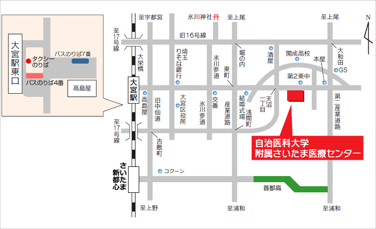 大宮駅からの地図