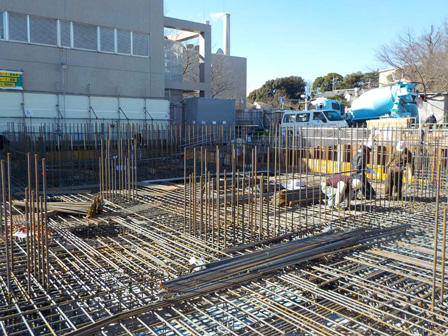 配筋作業の様子