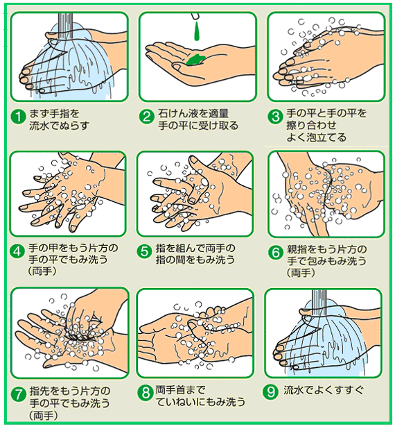 イラスト 手洗い 手順