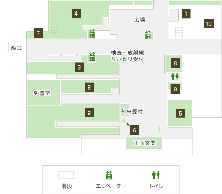 子ども医療センター1階の平面図