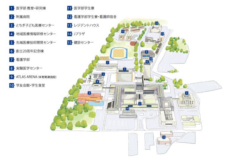 アクセス|自治医科大学メディカルシミュレーションセンター アクセス|自治医科大学メディカルシミュレーションセンター